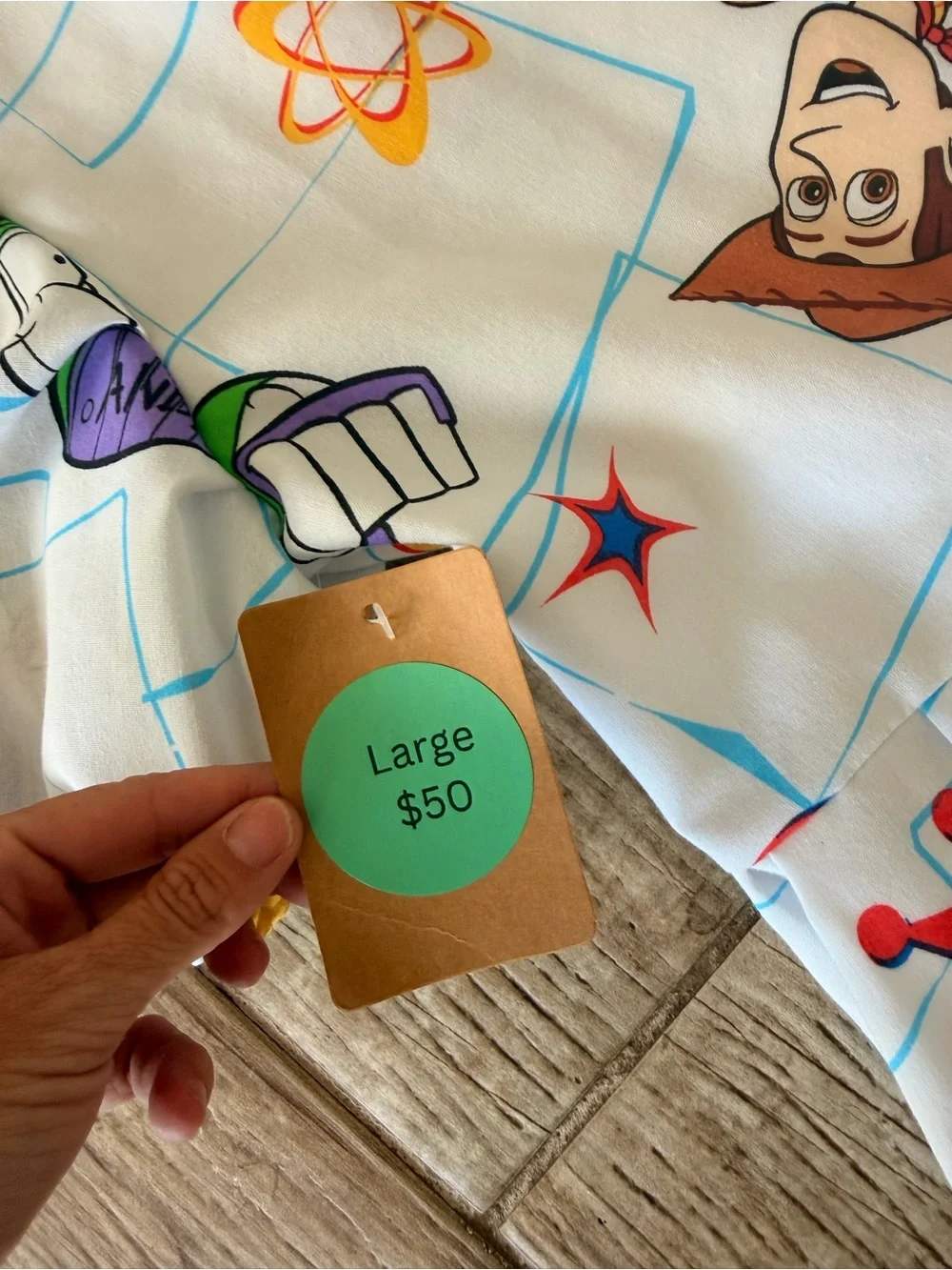 Toy Story Jessie & Buzz White Cartoon Print Dress